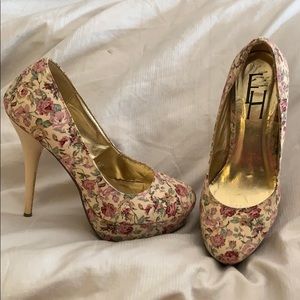 4” Floral stiletto heels